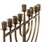 Modern Solid Metal Judaica Hanukkah Menorah 9 Branched Candelabra